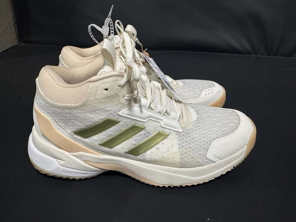 Adidas Crazyflight 6 Mid W Women’s Size 7 Off White Gold Metallic NEW